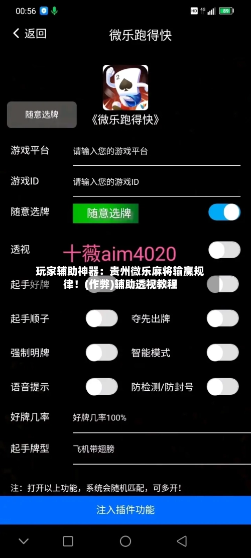 玩家辅助神器：贵州微乐麻将输赢规律！(作弊)辅助透视教程-第3张图片