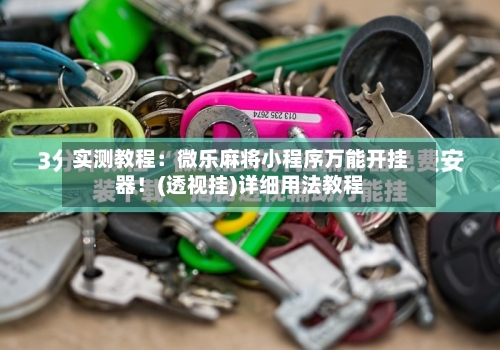 实测教程：微乐麻将小程序万能开挂器！(透视挂)详细用法教程-第2张图片